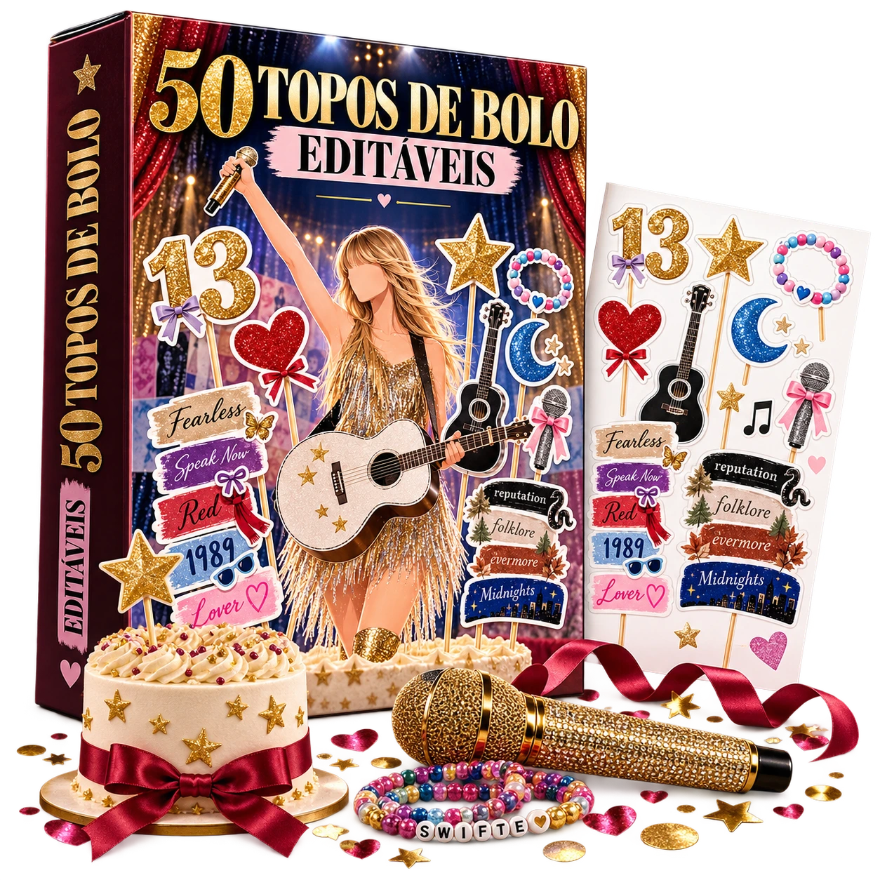 Mockup 50 Topos de Bolo Editáveis