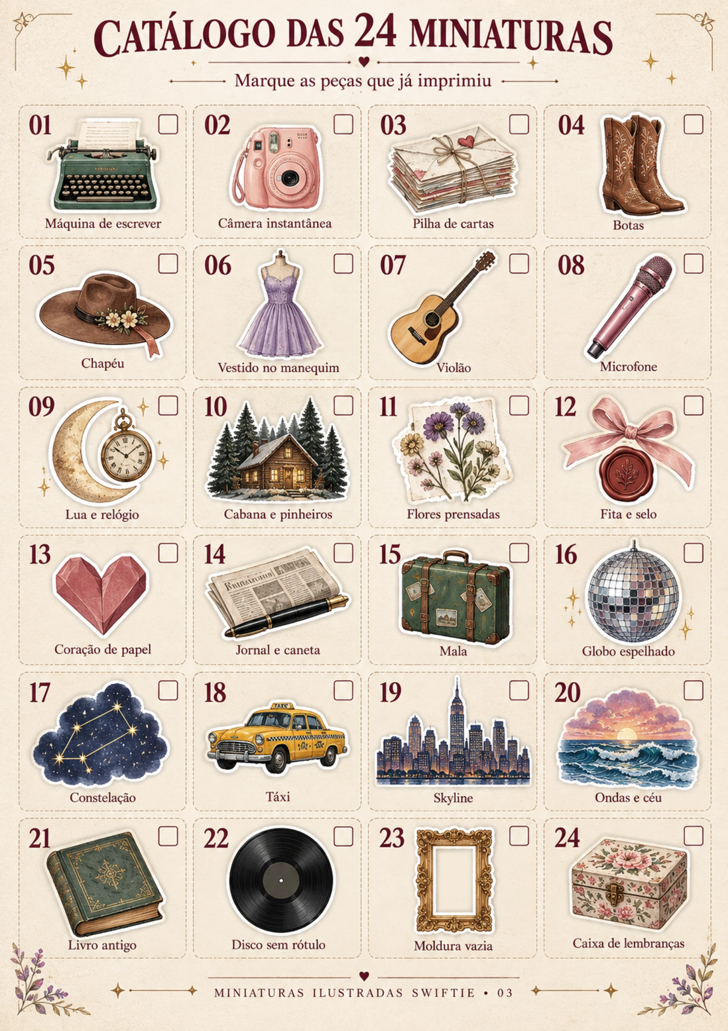 Página das Miniaturas Ilustradas